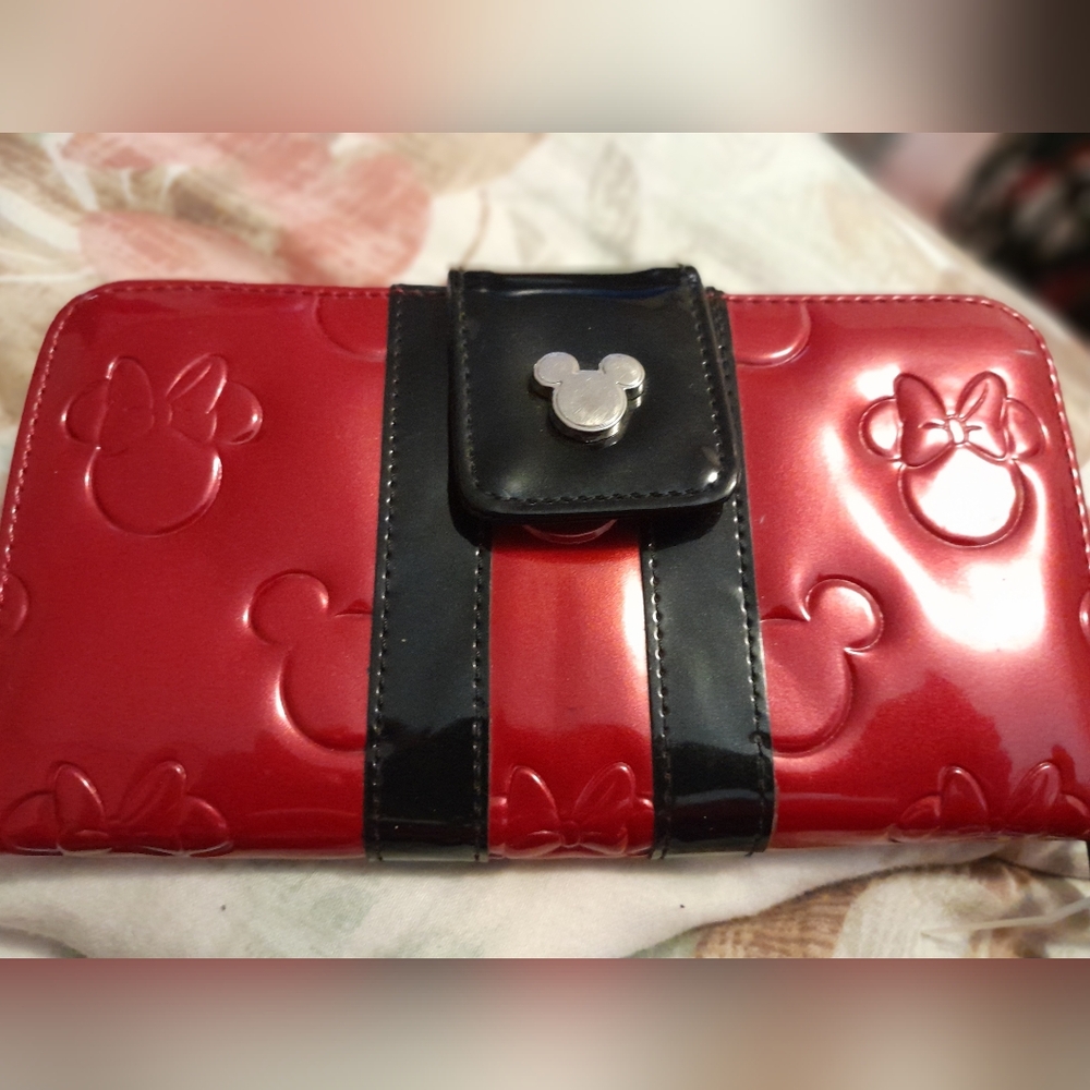 Disney Loungefly Red and Black Wallet